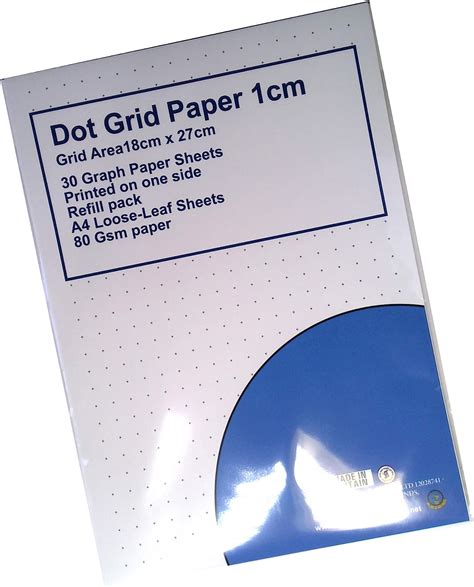 Dot Grid Paper 1cm Loose Leaf Product Unpunched 30 Grid Paper Sheets Printed On One Side A4 ...