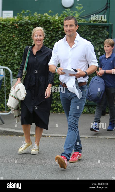 Bear Grylls and family arriving at Wimbledon Featuring: Bear Grylls ...