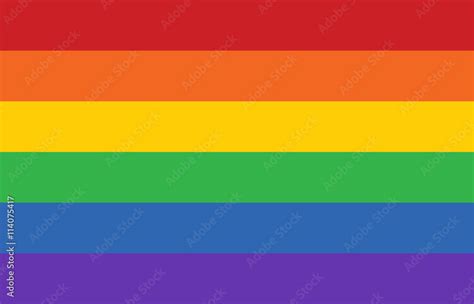 Gay pride movement rainbow banner flag flat vector illustration for ...