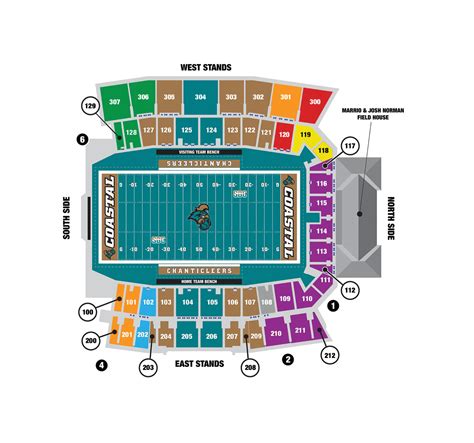 Brooks Stadium Seating Chart - Seating plans of Sport arenas around the ...