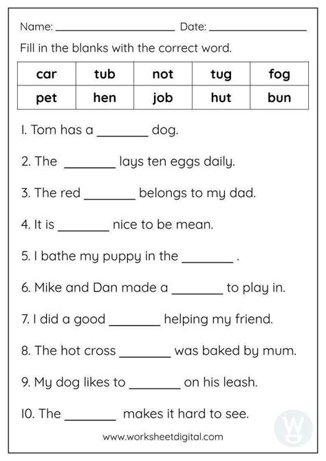 Live Worksheet Fill In The Blanks - prntbl.concejomunicipaldechinu.gov.co