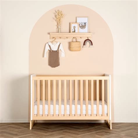 3-in-1 Convertible Crib in White/Natural – Kids Furniture In Los Angeles