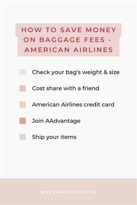 How To Save Money On American Airlines Baggage Fees