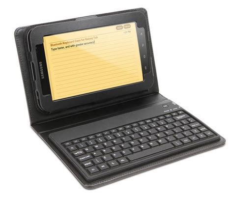 Samsung Galaxy Tab Bluetooth Keyboard Leather Case | Gadgetsin