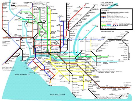 Train map Victoria - Vic train map (Australia)