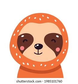 Cute Baby Sloth Adorable Illustration Vector Stock Vector (Royalty Free ...