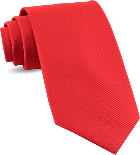 Handmade XL Red Ties For Men Woven Big and Tall Tie Mens Ties : Solid Color Necktie, Extra Long ...