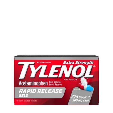 Tylenol Extra Strength Rapid Release Gels, 225 ct