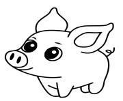 Coloriage cochon à imprimer Dessin cochon