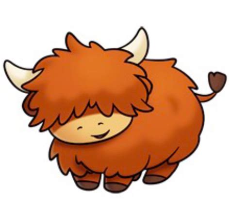 Highland Cow | Cow drawing, Kawaii drawings, Cute art