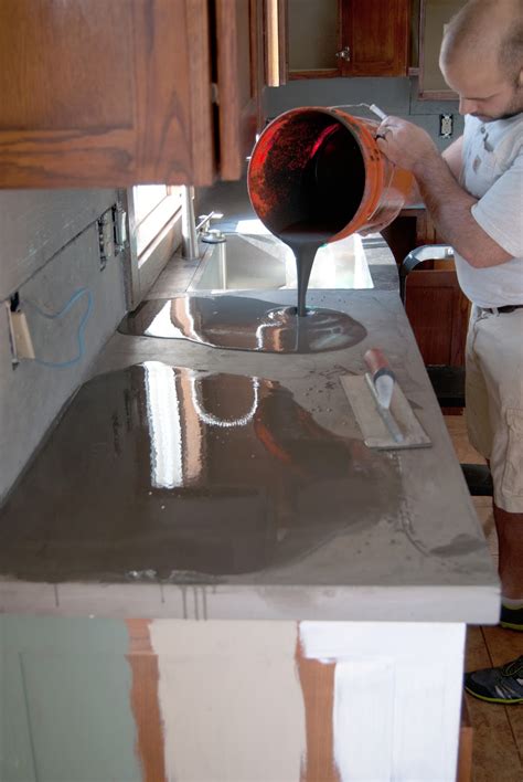 DIY Concrete Counters Poured over Laminate | Averie Lane: DIY Concrete Counters Poured over Laminate