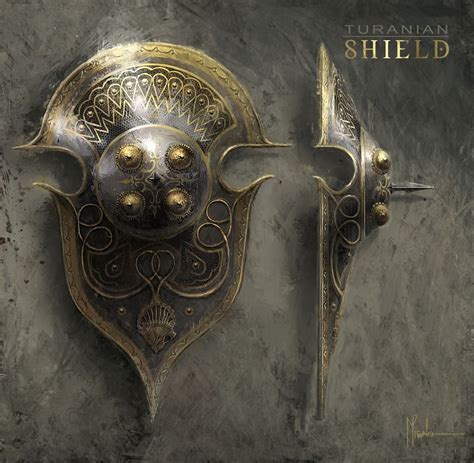 Turanian Shield - Game: Age of Conan: Unchained | Shield, Medieval armor, Concept art characters