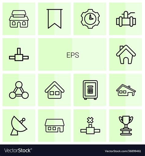 Eps icons Royalty Free Vector Image - VectorStock