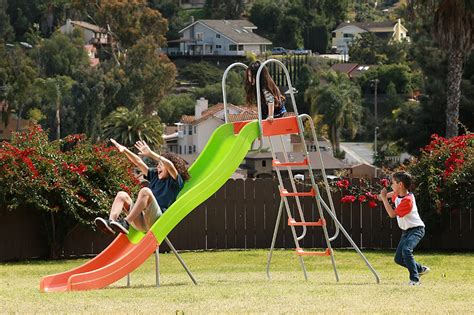 Amazon.com: Outdoor Play Set Kids Slide: 10 ft Freestanding Climber ...