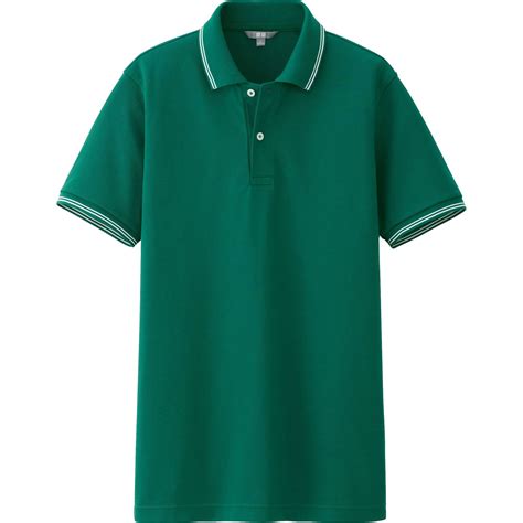 Uniqlo Men Dry Pique Line Short Sleeve Polo Shirt in Green for Men | Lyst