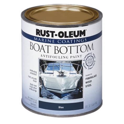 Rust-Oleum Satin Marine Boat Antifouling Paint, Blue, 1 Qt. 207013, 1 ...