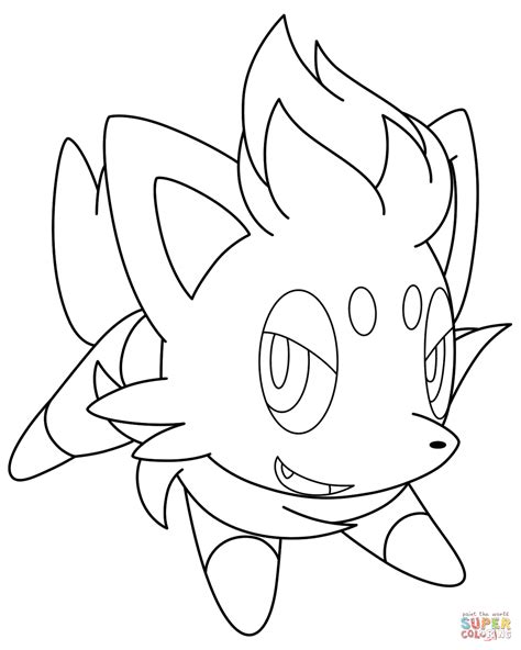 Zorua Pokemon coloring page | Free Printable Coloring Pages