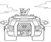 Gambar Paw Patrol Coloring Pages Free Printable Chase Driving War Truck di Rebanas - Rebanas
