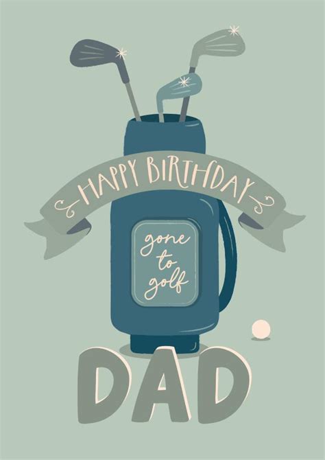 Cute Birthday card for a golf loving Dad - Gone to Golf | thortful