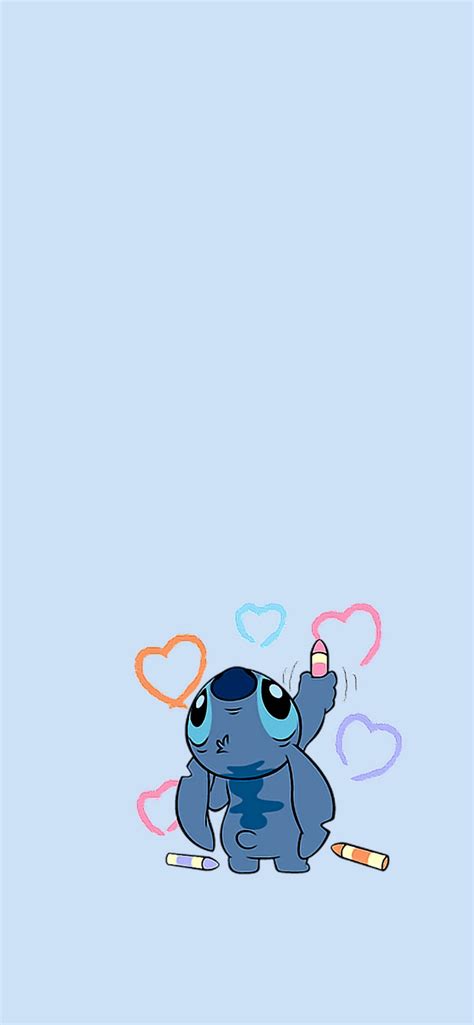 Stitch Drawing Blue Wallpapers - Cool Stitch Wallpaper for iPhone