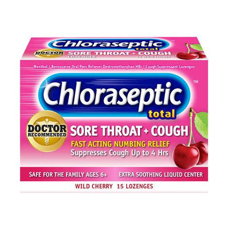 Chloraseptic Total Sore Throat + Cough Lozenges - Shop Cough, Cold & Flu at H-E-B