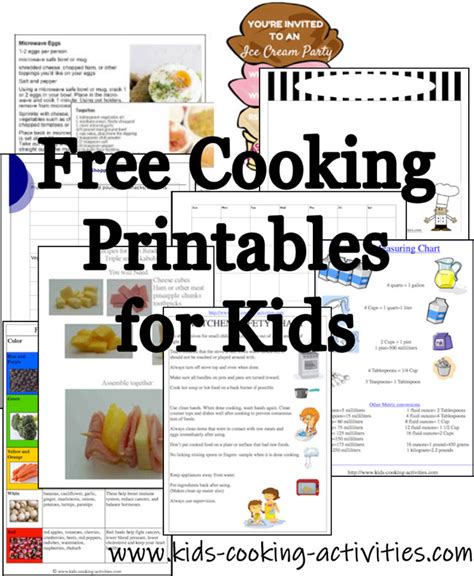 Free Kids Cooking Printables.