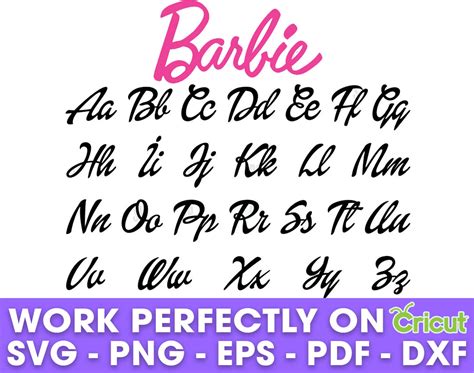 Barbie Font Svg