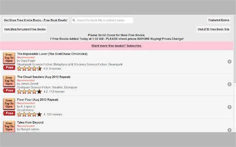 Free Kindle Fantasy Books for Google Chrome - Extension Download