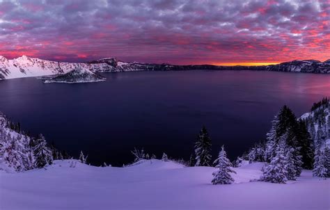 Crater Lake Winter Wallpapers - Wallpaper Cave