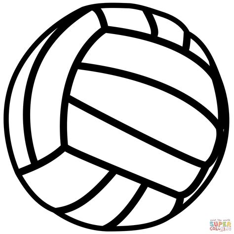 Volleyball coloring page | Free Printable Coloring Pages