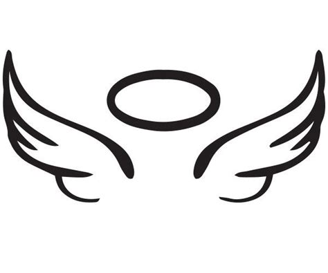 Angel wings clip art, Angel wings halo, Angel wing silhouette