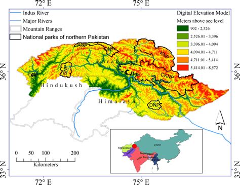 Map of the study area (northern mountains of Pakistan) encompasing... | Download Scientific Diagram