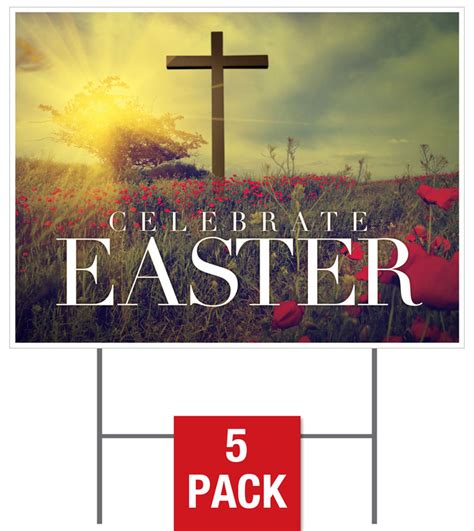 Celebrate Easter Cross Yard Sign - Church Banners - Outreach Marketing