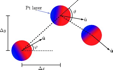 (Color online) Schematic of the particle motion for two subsequent time ...