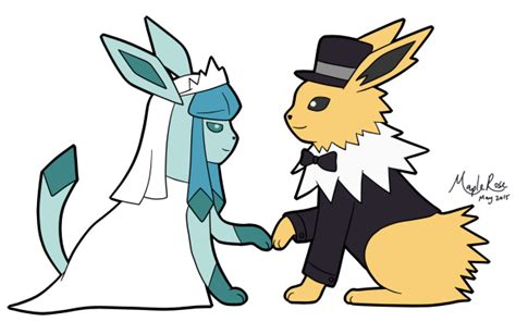 Pkmn - Glaceon x Jolteon by MapleRose on DeviantArt