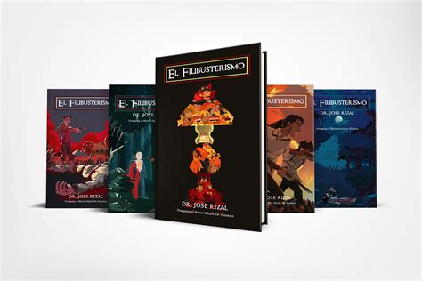 Collection of Redesigned El Filibusterismo Book Covers on Behance