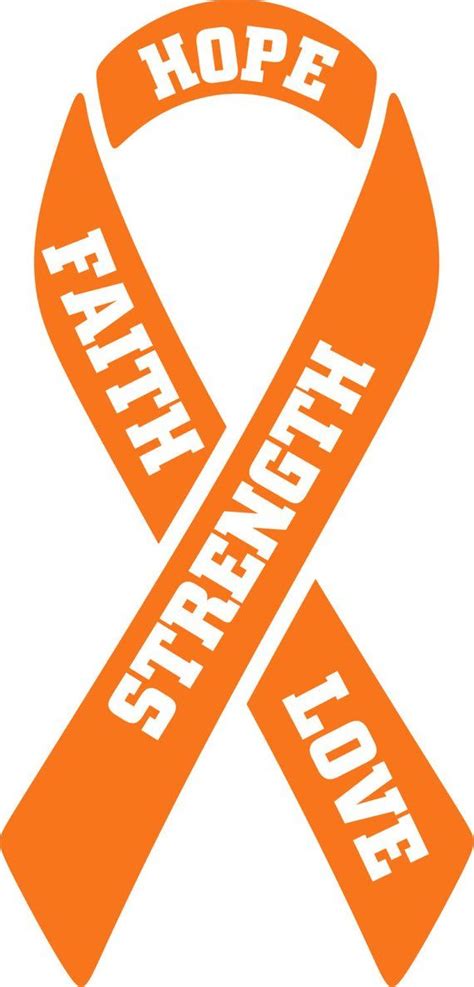 MS Ribbon, MS Decal, MS Awareness, Multiple Sclerosis, Awareness Ribbon, Orange Ribbon ...