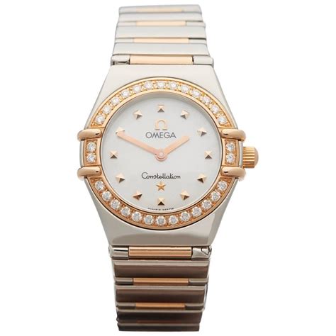 Omega Constellation diamond bezel ladies 13687100 watch For Sale at 1stdibs