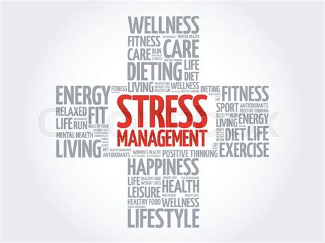 Stress Management word cloud, health ... | Stock Vector | Colourbox