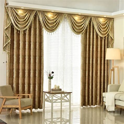 Cortinas Para la Sala de estar de Lujo Jacquard Damasco europea ...