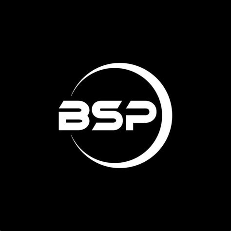 the bsp logo is shown on a black background, with white letters below it