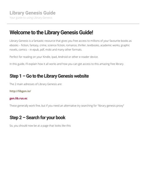 Library Genesis - Library Genesis Guide | E Books | Digital & Social Media