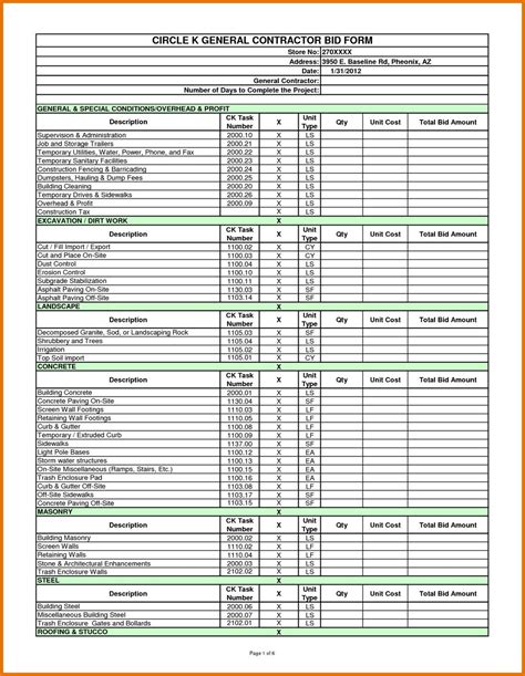 How To Use A Free Construction Estimate Template In Pdf - Free Sample, Example & Format ...