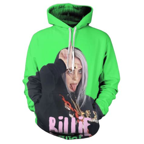 BILLIE EILISH MERCH - UNISEX BILLIE EILISH 3D PRINTED HOODIE FASHION ...