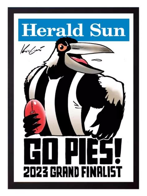 FRAMED 2023 COLLINGWOOD Magpies AFL Grand Final Poster - 84cm x 59.5cm x 3cm $129.99 - PicClick AU