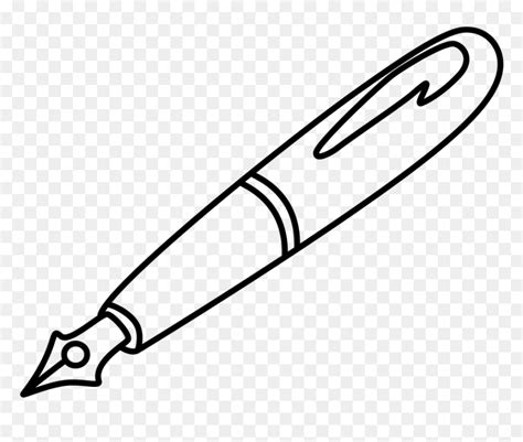 Pen Clipart Black And White, HD Png Download - vhv