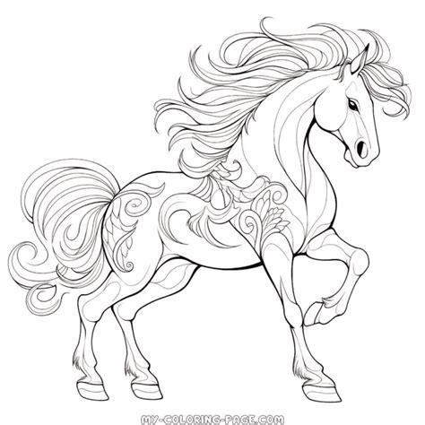 Spirit horse coloring page | My Coloring Page