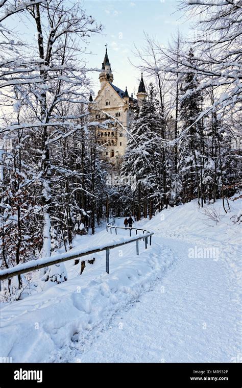 Winter in Bavaria - Schwangau - Neuschwanstein Castle. Winter in Bayern - Schwangau - Schloss ...