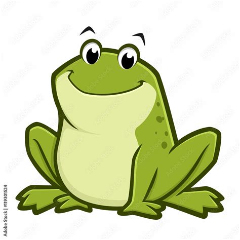 Cartoon Fat Frog Stock Vector | Adobe Stock