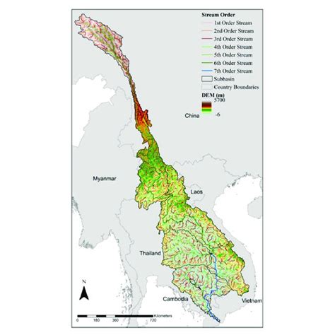 Mekong river basin along with river network. | Download Scientific Diagram